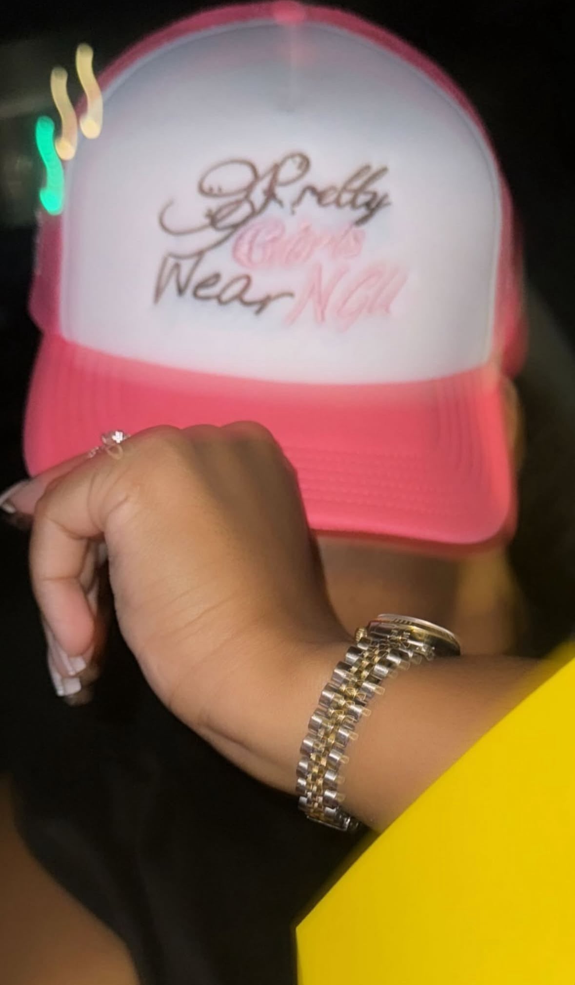 Pretty Girls Wear NGU trucker